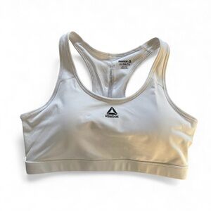 Reebok Women's White Racerback Sports Bra XL Removable Cups.  SKU 24
